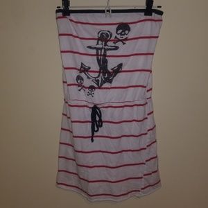 strapless swim cover up